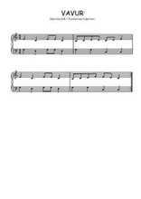 Téléchargez l'arrangement pour piano de la partition de Vavur en PDF